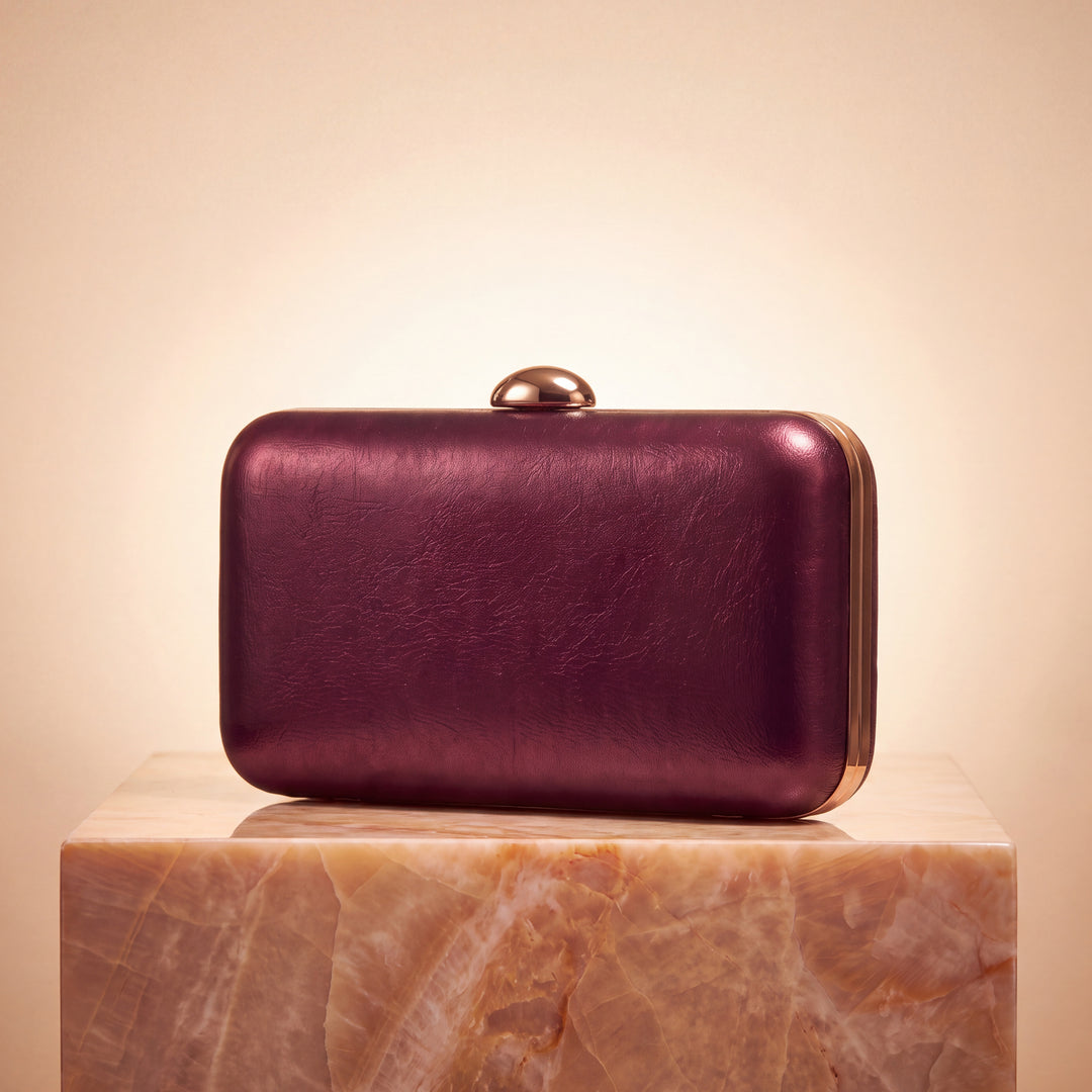 Serata Clutch Bag - Burgundy
