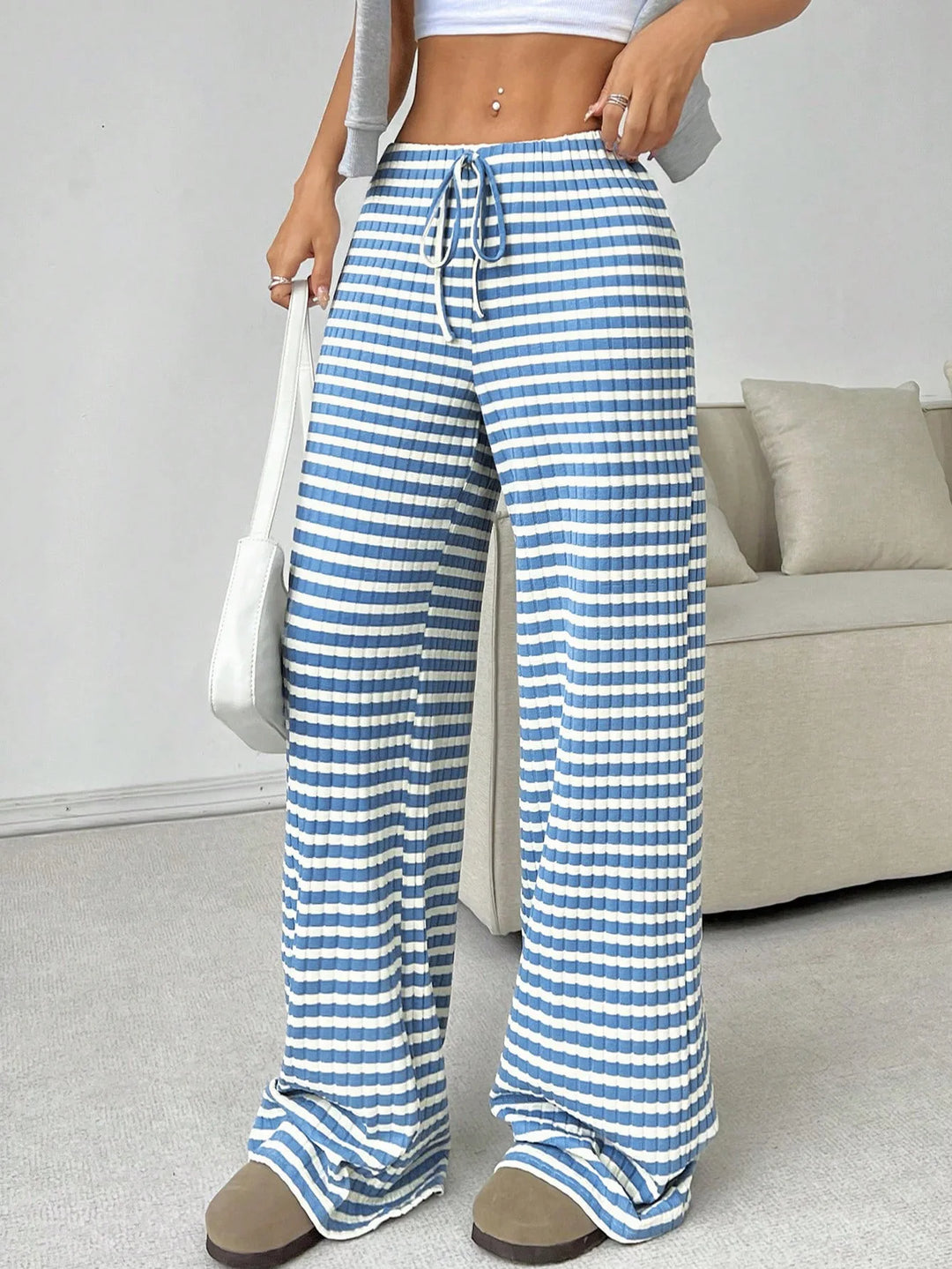 ARIA STRIPED TROUSERS