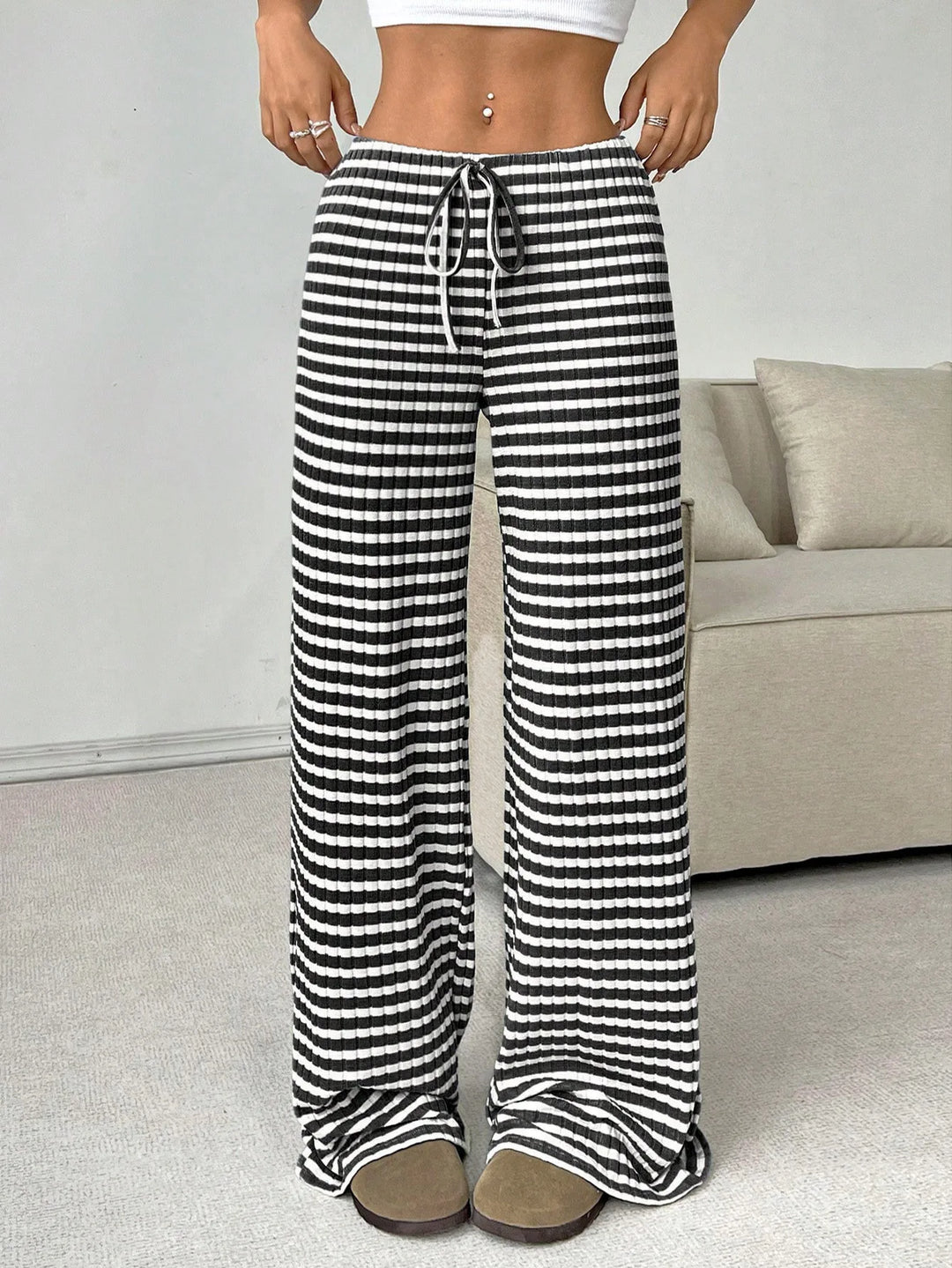 ARIA STRIPED TROUSERS