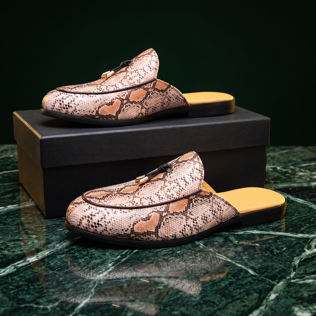 Pitone Mule Loafers