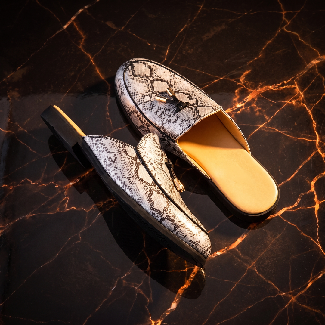 Pitone Mule Loafers