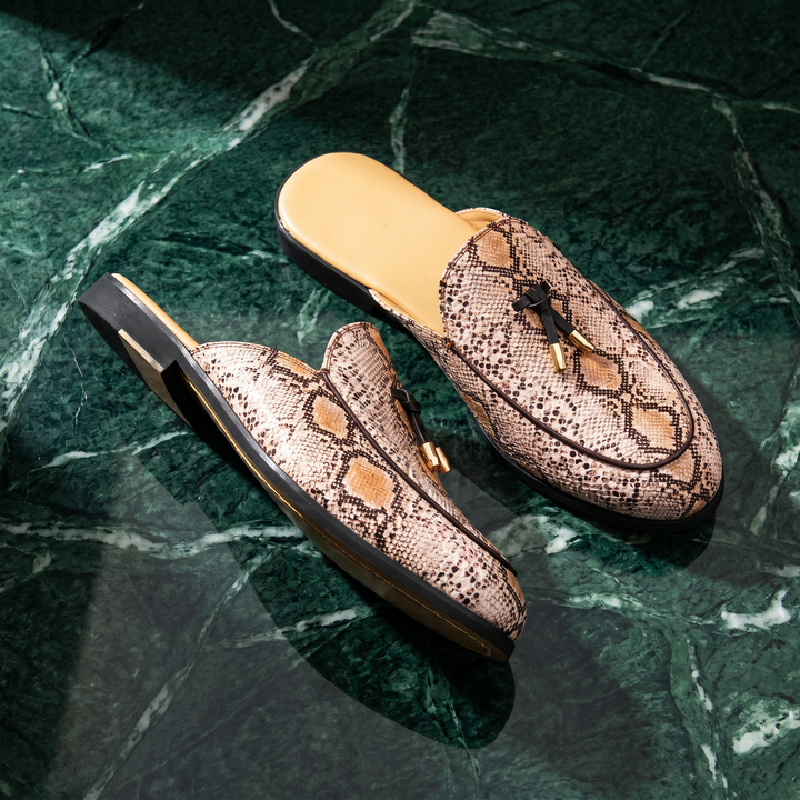 Pitone Mule Loafers