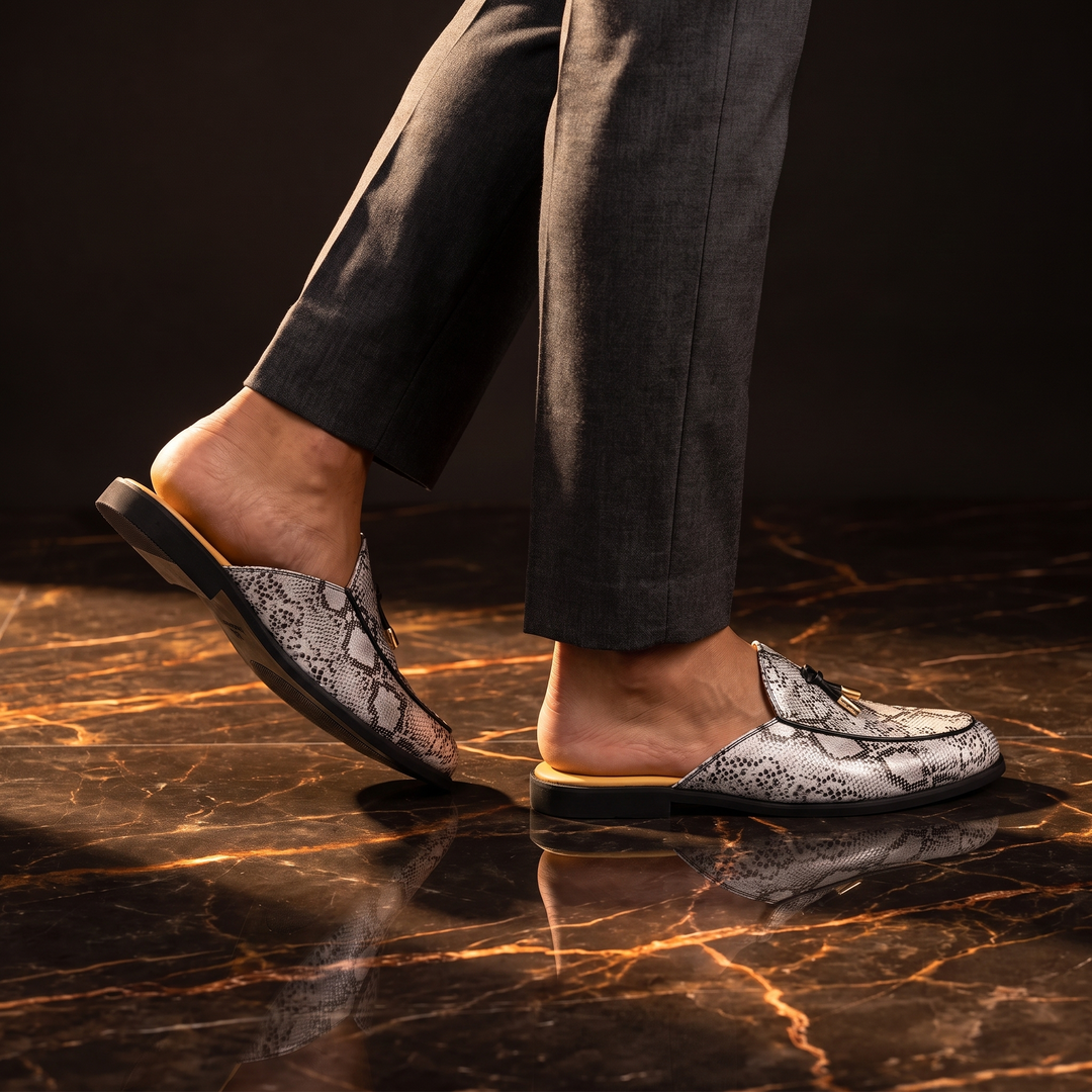 Pitone Mule Loafers