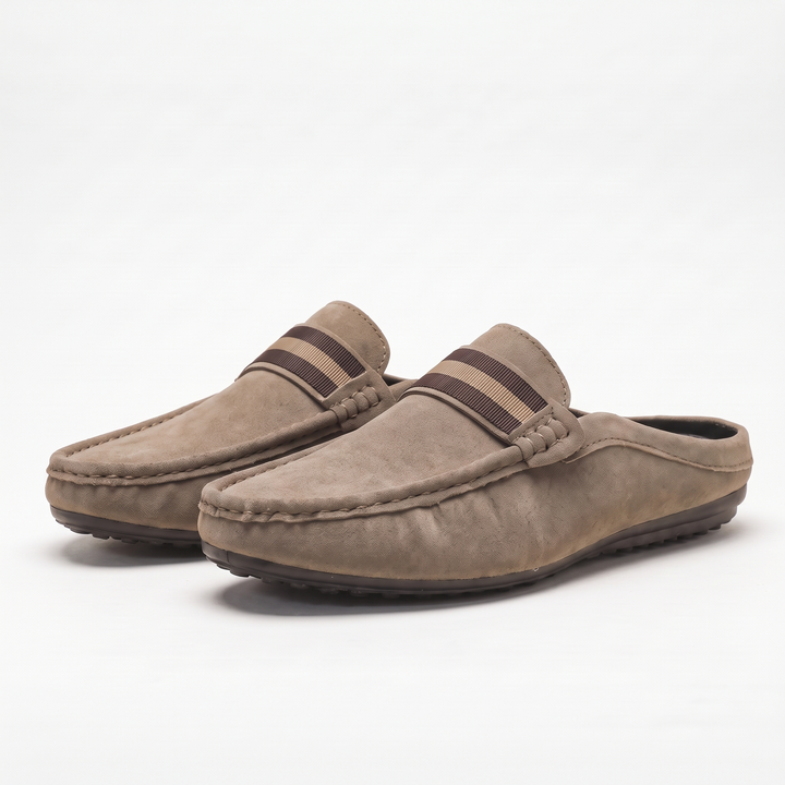 Ravello Loafer Mules Khaki pair